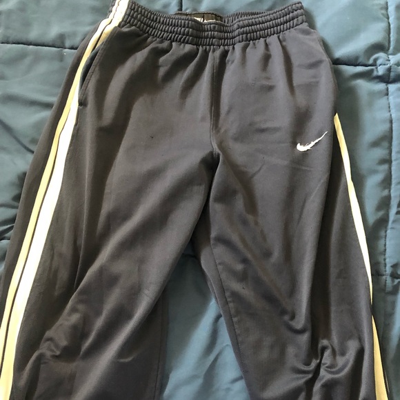 Nike Athletic Workout Pants Blue B-Ball Sweatpants - Picture 1 of 4